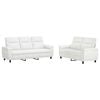 vidaXL Sofa-Set 2 pcs Wei&szlig; Stoff
