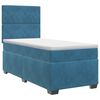 vidaXL Boxspringbett mit Matratze mit Kopfteil Blau 90 x 200 cm Samt