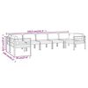 vidaXL 7-tlg. Garten-Lounge-Set mit Kissen Aluminium Anthrazit