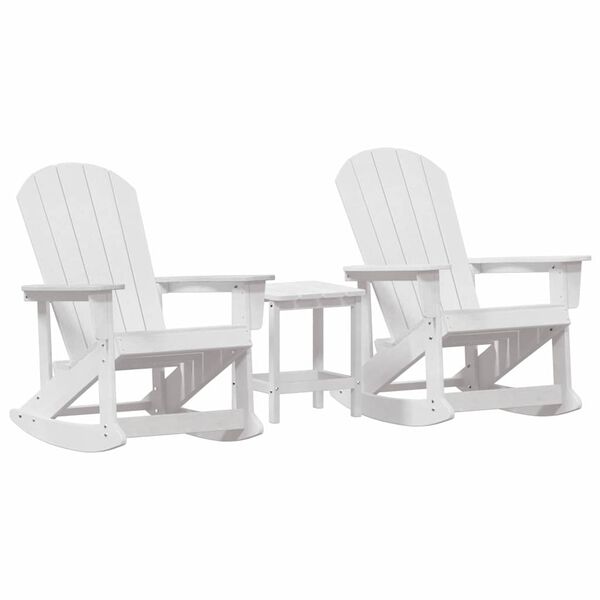 vidaXL Garten Lounge Set Weiß HDPE