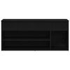 vidaXL Schuhbank Schwarz Eichen-Optik 102x30,5x45 cm Holzwerkstoff