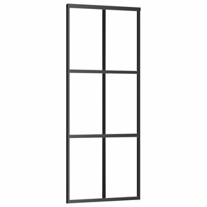 vidaXL Schiebet&uuml;r ESG-Glas und Aluminium 76x205 cm Schwarz