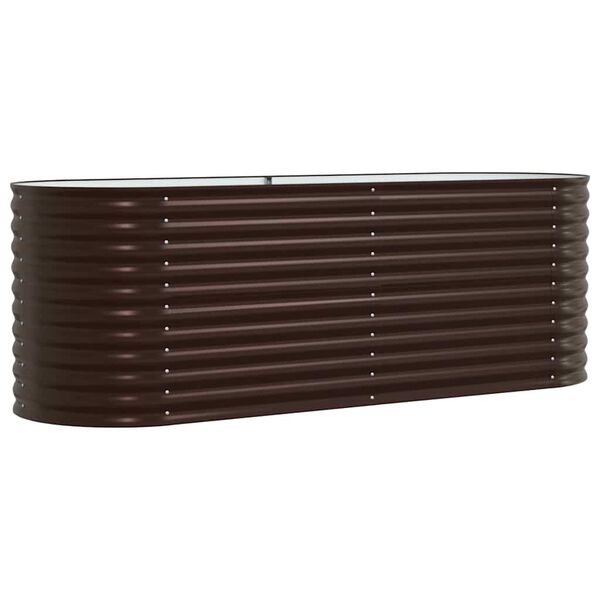 vidaXL Garten-Hochbeet Braun 240 x 80 x 81 cm Stahl