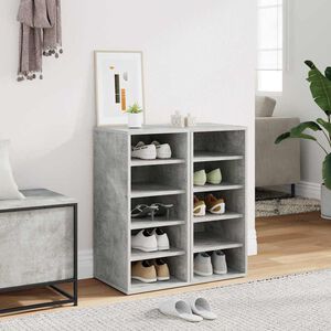 vidaXL Schuhschr&auml;nke 2 Stk. Betongrau 31,5x35x70 cm Holzwerkstoff