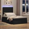 vidaXL Bett mit Stauraum und LED Schwarz 120 x 200 cm Polyester