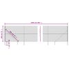 vidaXL Maschendrahtzaun mit Bodenh&uuml;lsen Anthrazit 1,8x25 m