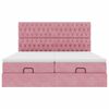 vidaXL Ottoman-Bett mit Matratzen & LEDs Rosa 200x200 cm Samt