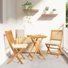 vidaXL Garten Bistro Set 3 pcs Braun Massivholz Akazie