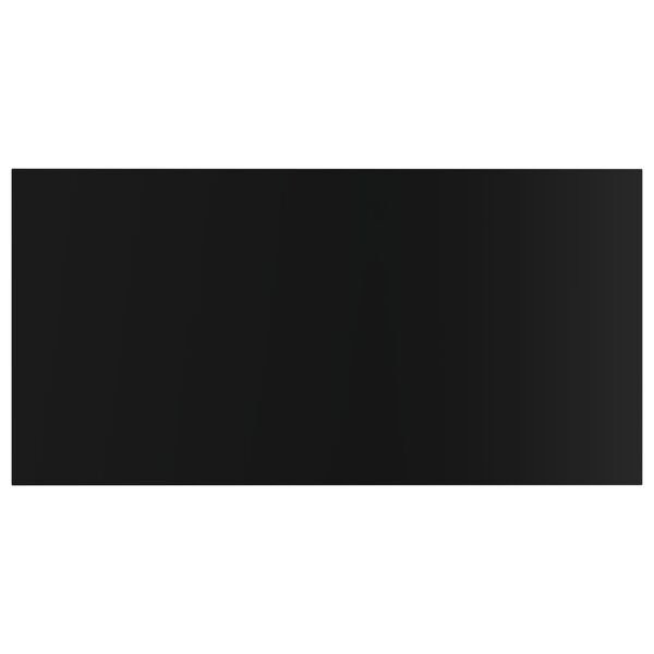 vidaXL B&uuml;cherregal-Bretter 4 Stk. Hochglanz-Schwarz 80x40x1,5 cm