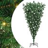 vidaXL Umgedrehter Kunst Weihnachtsbaum mit Kugelset Gr&uuml;n 180 cm PVC