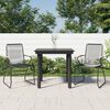 vidaXL 3-tlg. Garten-Essgruppe Schwarz PVC Rattan