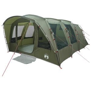 vidaXL Tunnelzelt Olivgr&uuml;n 435 x 320 x 187 cm Polyester und Stahl