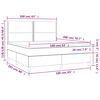 vidaXL Boxspringbett mit Matratze Dunkelgrau 160x200 cm Samt