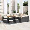 vidaXL Gartensofa-set 13 pcs Schwarz Poly-Rattan