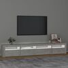 vidaXL TV-Schrank mit LED-Leuchten Betongrau 240x35x40 cm