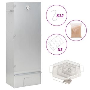 vidaXL R&auml;ucherofen mit Kaltrauchgenerator Verzinkter Stahl