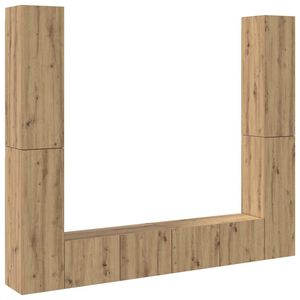 vidaXL TV-Wandschr&auml;nke 6 Stk. Artisan-Eiche Holzwerkstoff