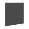 vidaXL Plissee Schwarz 115x100 cm Stoffbreite 114,4 cm Polyester