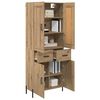vidaXL Highboard mit Schubladen 2 pcs Artisan-Eiche Holzwerkstoff