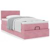 vidaXL Ottoman-Bett mit Matratze Rosa 80x200 cm Samt