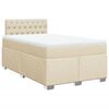 vidaXL Boxspringbett mit Matratze Creme 120x200 cm Stoff