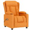 vidaXL Massagesessel mit Aufstehhilfe Dunkelgelb Stoff
