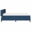 vidaXL Boxspringbett mit Matratze mit Kopfteil Blau 200 x 140 cm Stoff