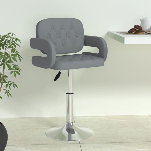 vidaXL Barhocker Grau Kunstleder