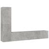 vidaXL 4-tlg. TV-Schrank-Set Betongrau Holzwerkstoff