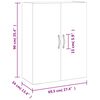 vidaXL Wandschrank Grau Sonoma 69,5x34x90 cm Holzwerkstoff