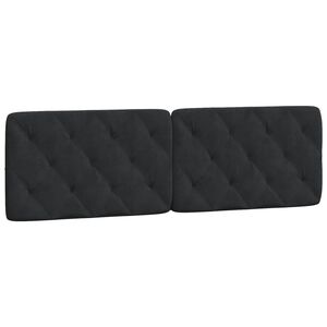 vidaXL Kopfteil-Kissen Schwarz 160 cm Samt