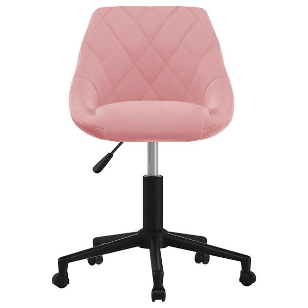 vidaXL Drehbarer B&uuml;rostuhl aus rosa Samt