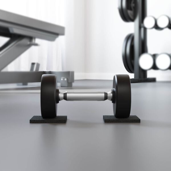 vidaXL Gummigranulat-Patiopad Schwarz 6 x 9 x 0,8 cm Gummi