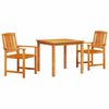 vidaXL Garten Essgruppe 3 stk. Braun Massivholz Akazie