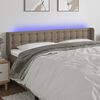 vidaXL LED Kopfteil Taupe 163x16x78/88 cm Stoff