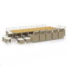 vidaXL 19-tlg. Garten-Essgruppe mit Kissen Poly Rattan Beige