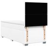vidaXL Boxspringbett mit Matratze Weiß 100x200 cm Kunstleder