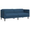vidaXL Sofa 2-Sitzer Blau Stoff