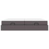 vidaXL Bettgestell mit Matratze mit Matratze 2 pcs Grau PVC