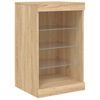 vidaXL Sideboard mit LED-Leuchten Sonoma-Eiche 164x37x67 cm