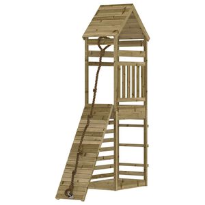 vidaXL Spielturm mit Kletterwand Impr&auml;gniertes Kiefernholz