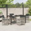 vidaXL Garten Essgruppe 5 pcs Hellgrau Poly-Rattan