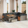 vidaXL Gartensofa-set mit Kissen 12 pcs Grau
