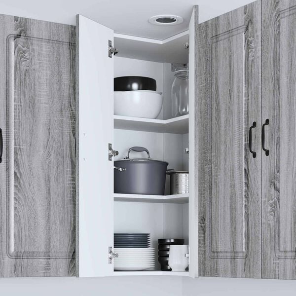 vidaXL K&uuml;chenschrank Kalmar Graues Sonoma 57 x 57 x 100 cm