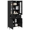 vidaXL Highboard Schwarz Eichen-Optik 69,5 x 34 x 180 cm Holzwerkstoff