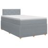vidaXL Boxspringbett mit Matratze Hellgrau 120 x 190 cm Stoff