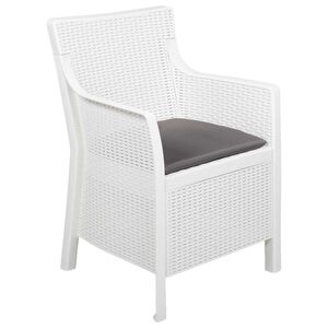 vidaXL Sessel Wei&szlig; PP