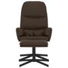 vidaXL Relaxsessel mit Hocker Braun Kunstleder
