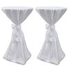 vidaXL 2 x Tischhusse Stehtischhusse wei&szlig; 80 cm