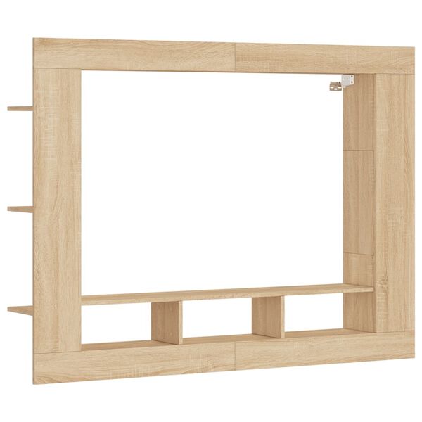 vidaXL TV-Schrank Sonoma-Eiche 152x22x113 cm Holzwerkstoff